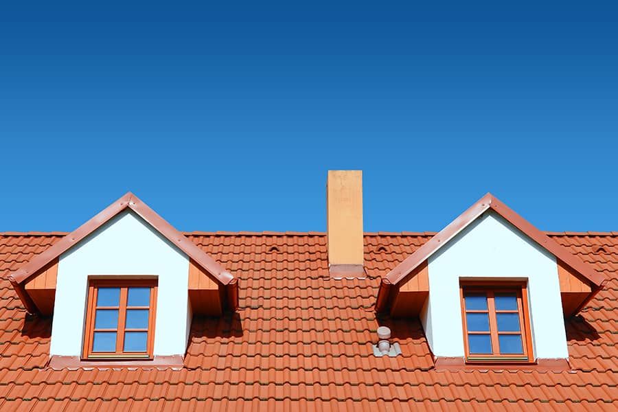 red clay roof tiles