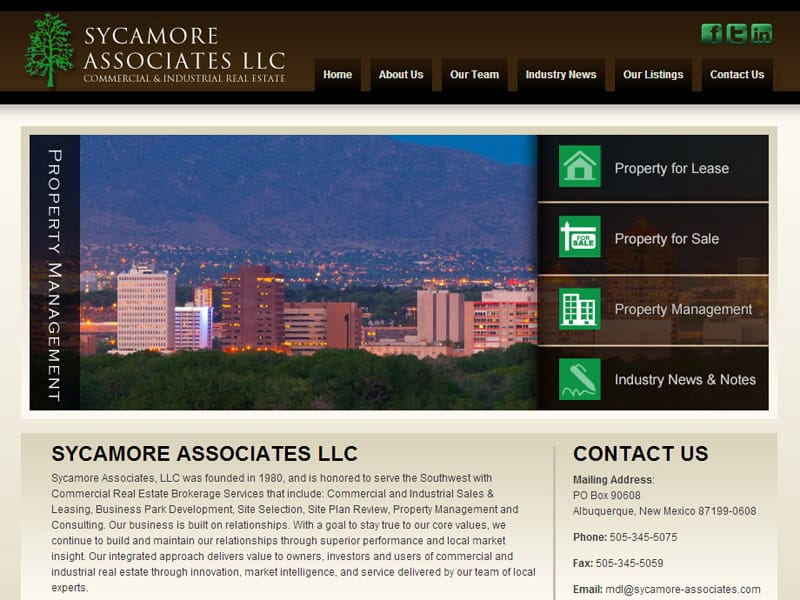 Sycamore Associates Robintek Columbus site Design, Graphic Design & SEO Company