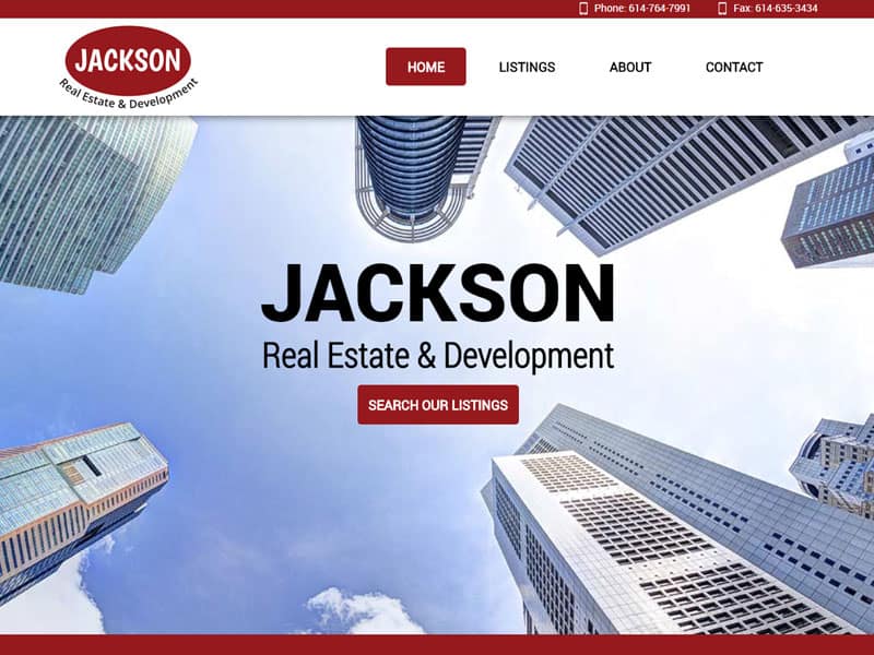 Jackson Real Estate and Development Robintek Columbus site Design