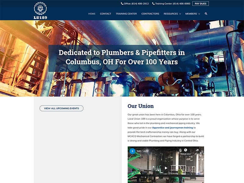 Plumbers & Pipefitters Local Union 189 Robintek Columbus site